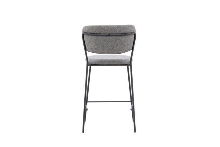 Venture Home Bell Bar Chair 2-pack - Black / Grey Fabric