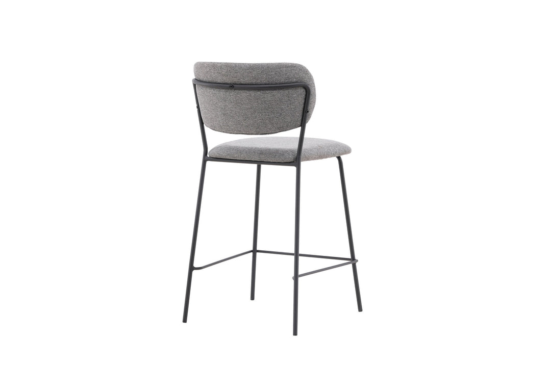 Venture Home Bell Bar Chair 2-pack - Black / Grey Fabric