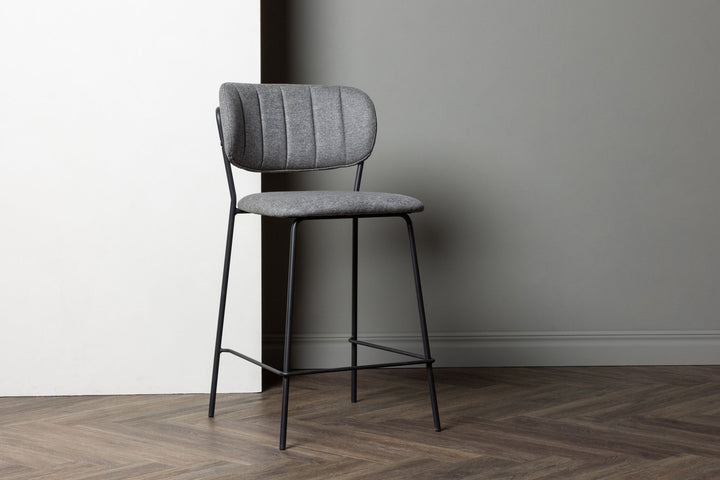Venture Home Bell Bar Chair 2-pack - Black / Grey Fabric