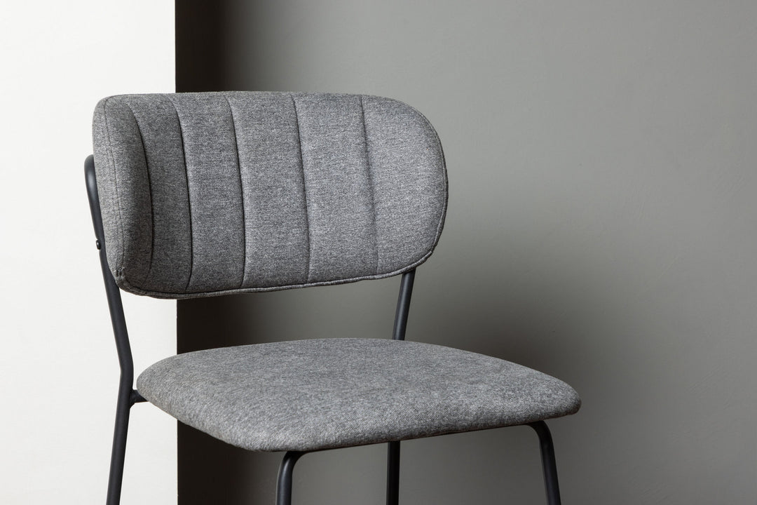 Venture Home Bell Bar Chair 2-pack - Black / Grey Fabric