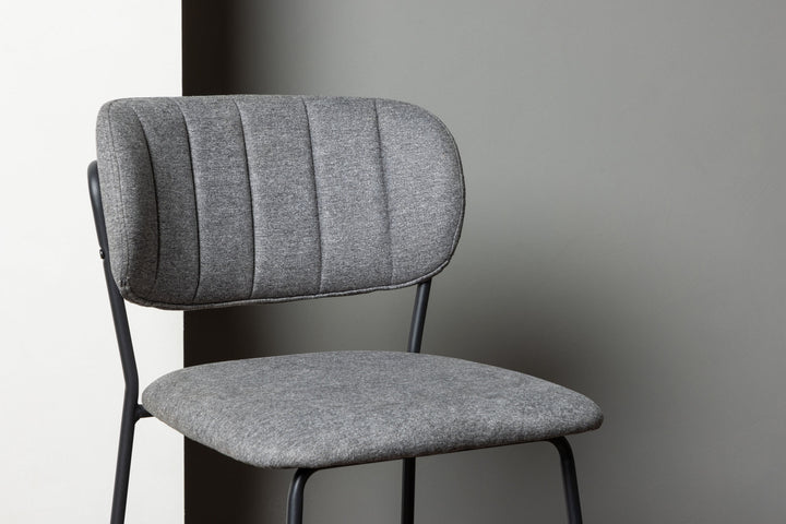 Venture Home Bell Bar Chair 2-pack - Black / Grey Fabric