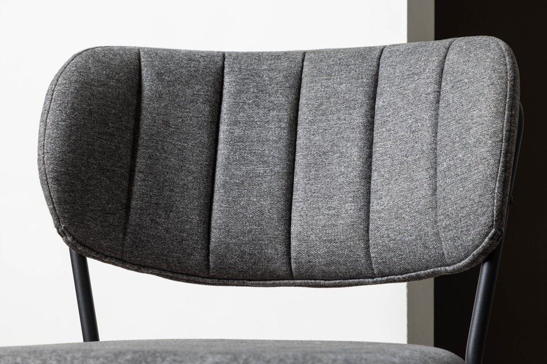 Venture Home Bell Bar Chair 2-pack - Black / Grey Fabric