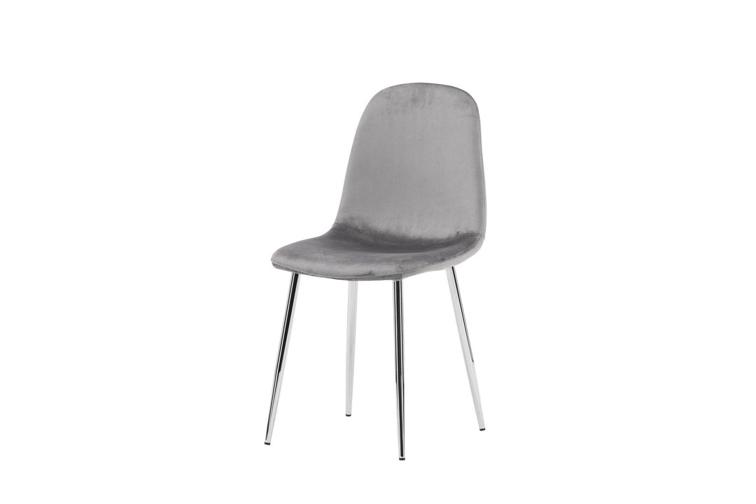 Venture Home Eva Dining Chair 2-pack - Light grey / Light grey Velvet