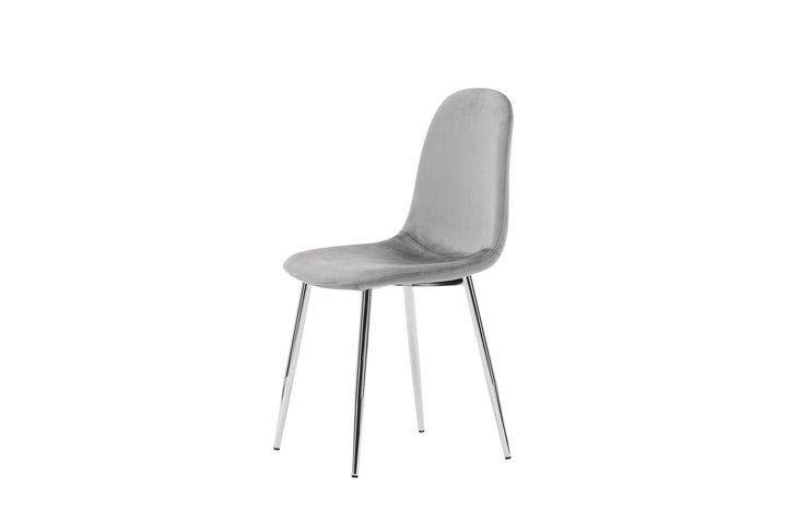 Venture Home Eva Dining Chair 2-pack - Light grey / Light grey Velvet