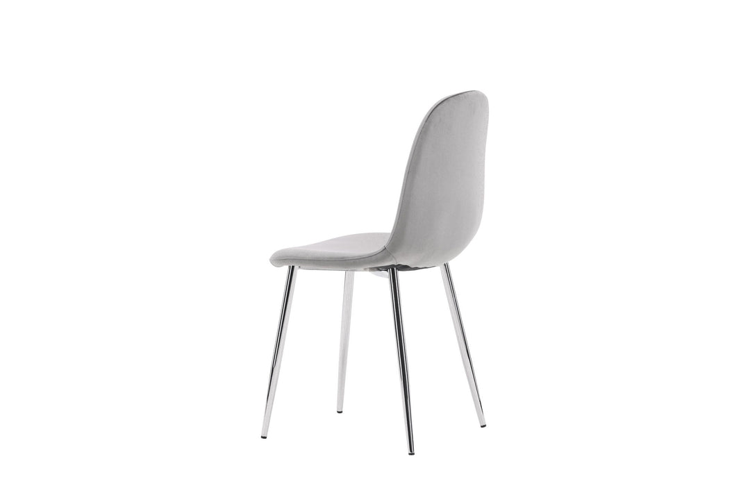 Venture Home Eva Dining Chair 2-pack - Light grey / Light grey Velvet