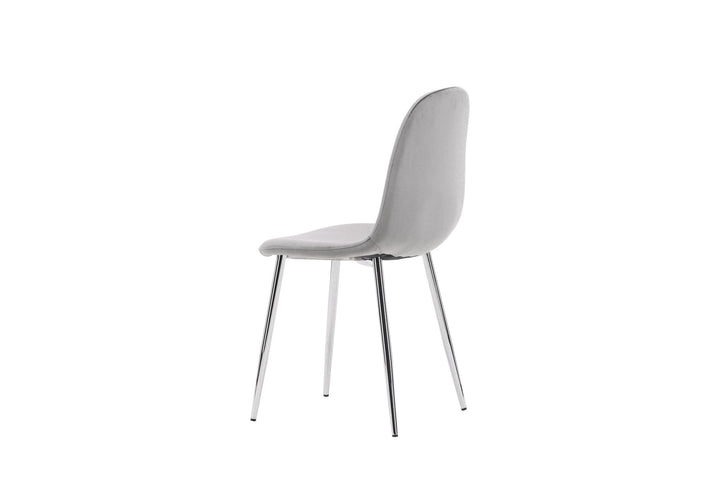 Venture Home Eva Dining Chair 2-pack - Light grey / Light grey Velvet
