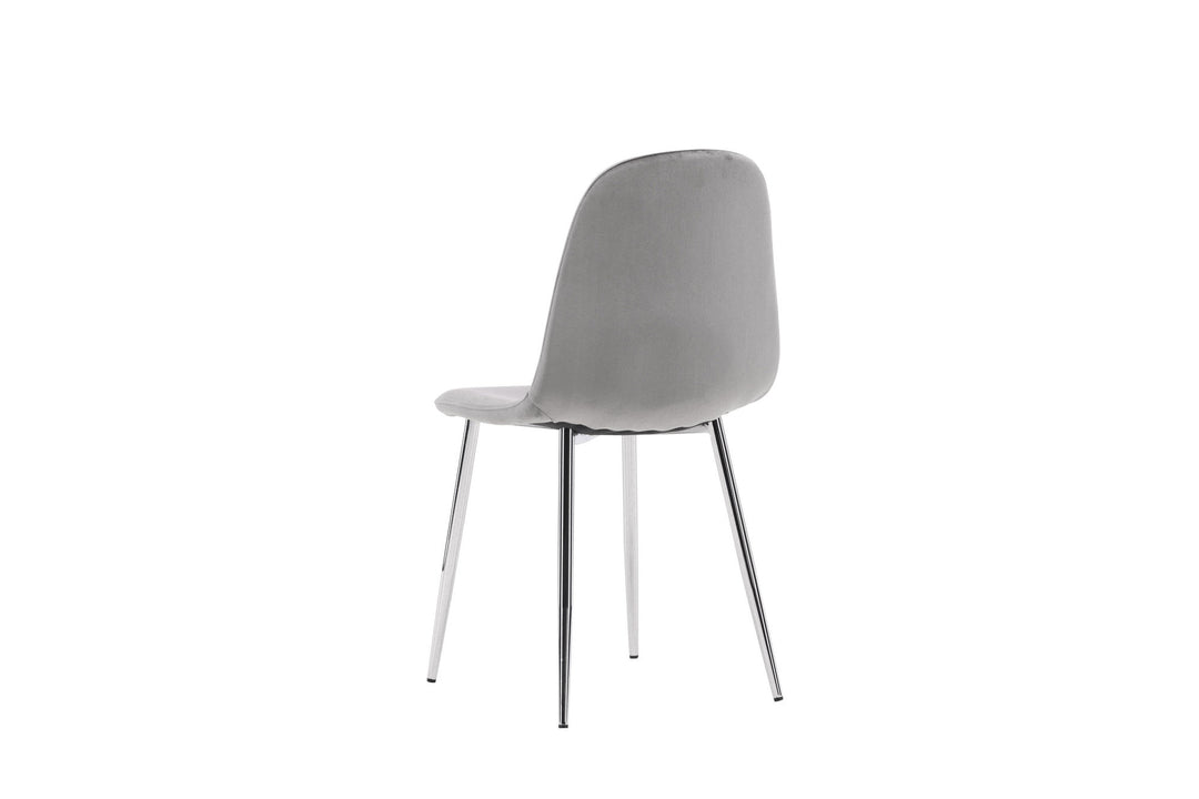Venture Home Eva Dining Chair 2-pack - Light grey / Light grey Velvet