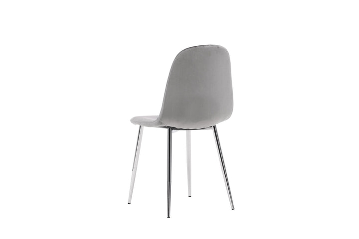 Venture Home Eva Dining Chair 2-pack - Light grey / Light grey Velvet