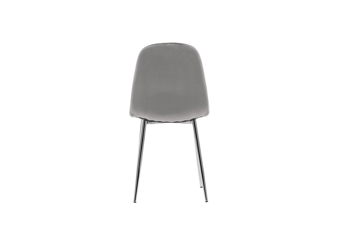 Venture Home Eva Dining Chair 2-pack - Light grey / Light grey Velvet