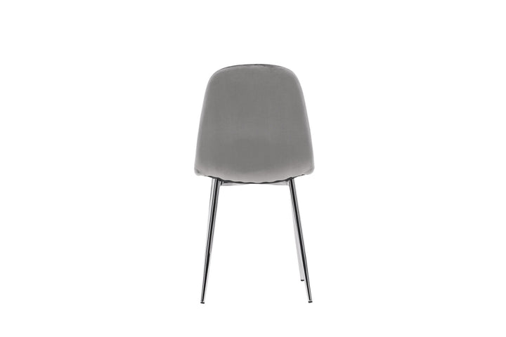 Venture Home Eva Dining Chair 2-pack - Light grey / Light grey Velvet