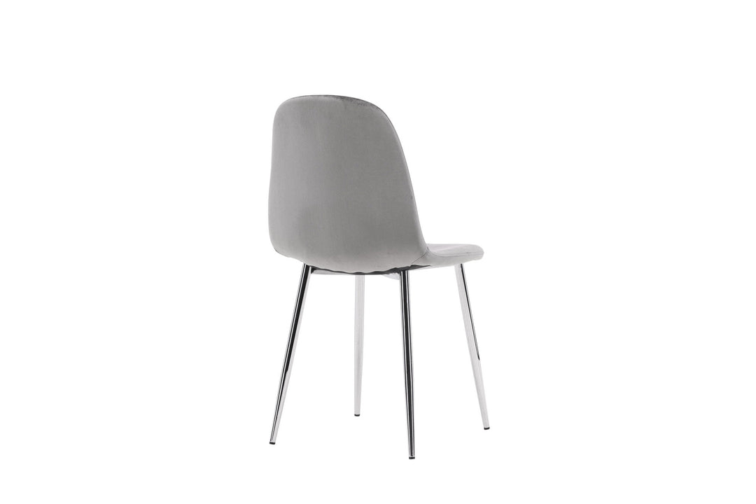 Venture Home Eva Dining Chair 2-pack - Light grey / Light grey Velvet