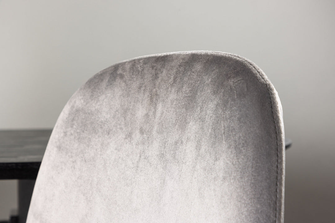 Venture Home Eva Dining Chair 2-pack - Light grey / Light grey Velvet