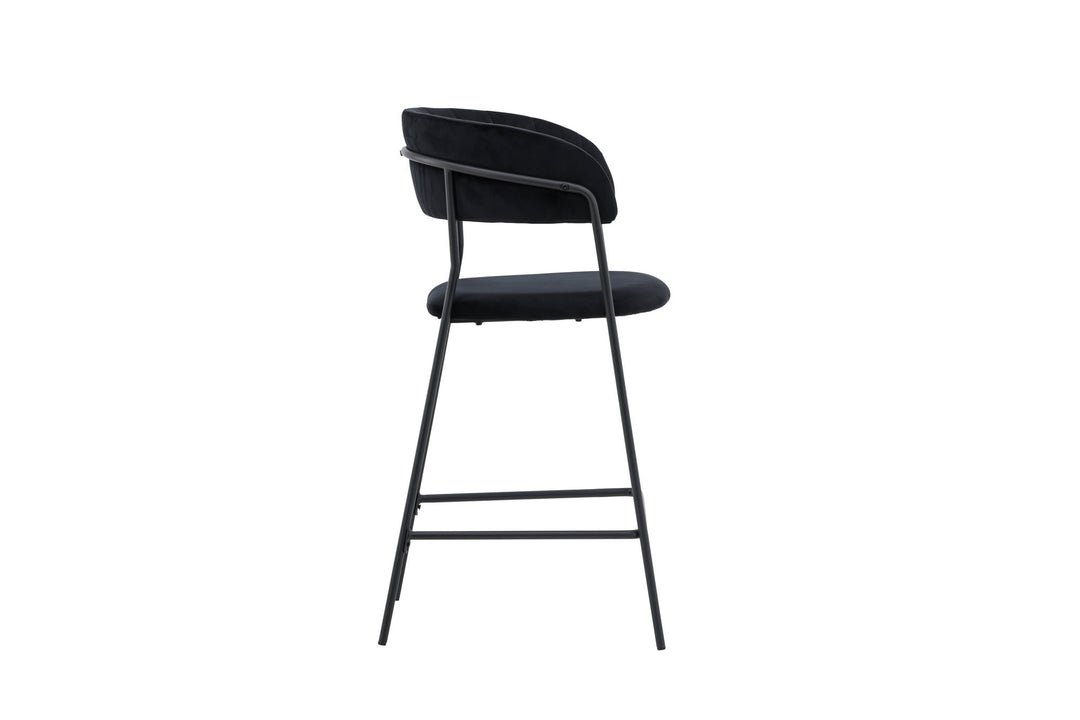 Venture Home Lui Bar Chair 2-pack - Black / Black PU