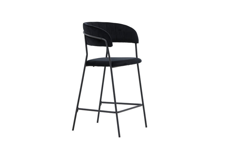 Venture Home Lui Bar Chair 2-pack - Black / Black PU