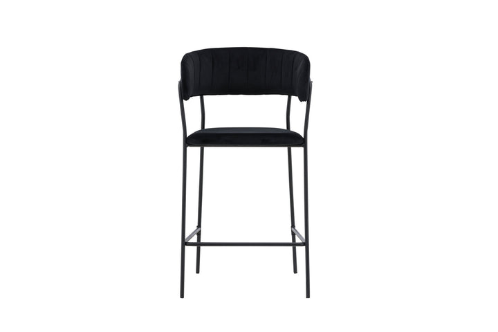 Venture Home Lui Bar Chair 2-pack - Black / Black PU