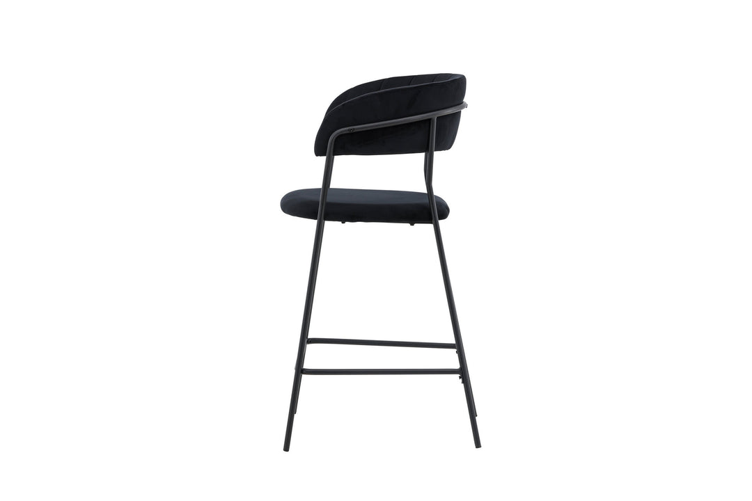 Venture Home Lui Bar Chair 2-pack - Black / Black PU