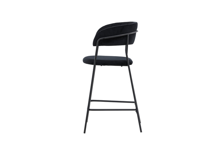 Venture Home Lui Bar Chair 2-pack - Black / Black PU