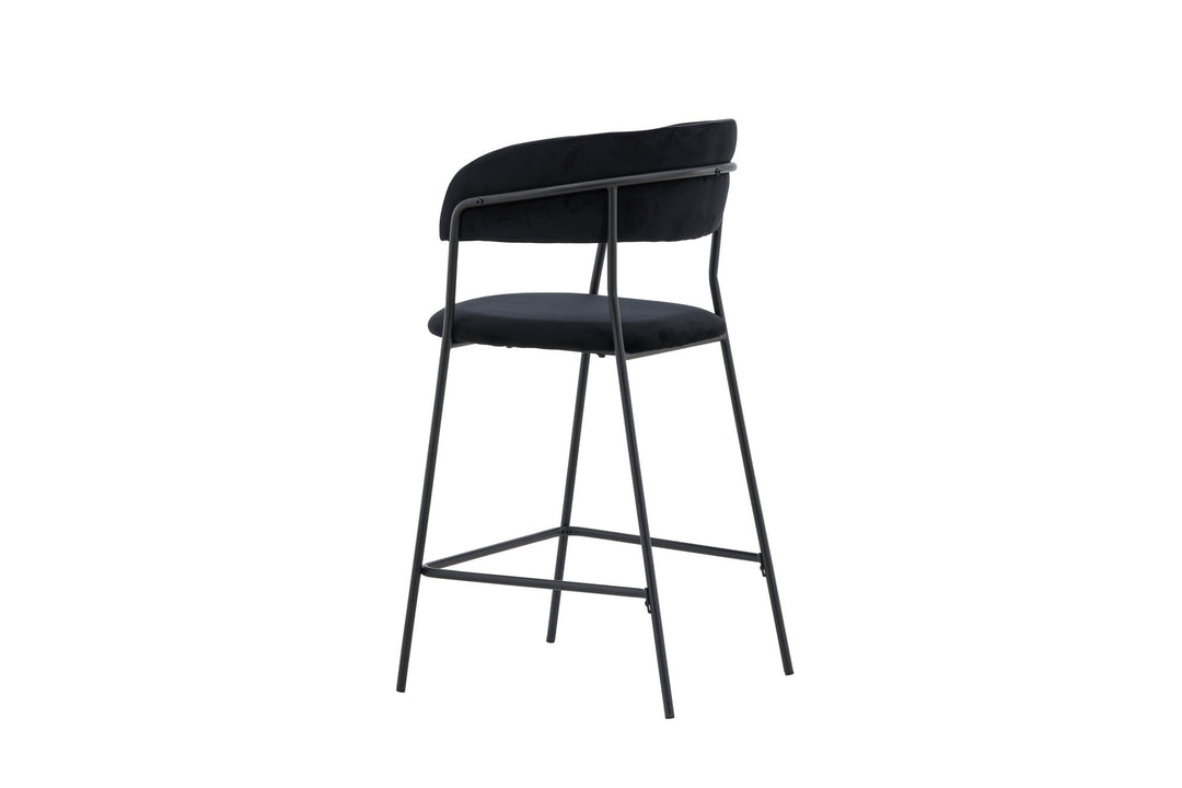 Venture Home Lui Bar Chair 2-pack - Black / Black PU