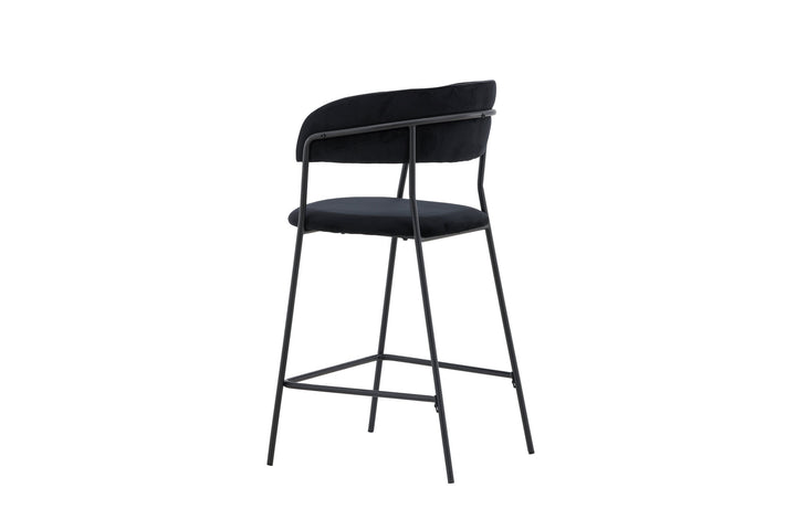 Venture Home Lui Bar Chair 2-pack - Black / Black PU