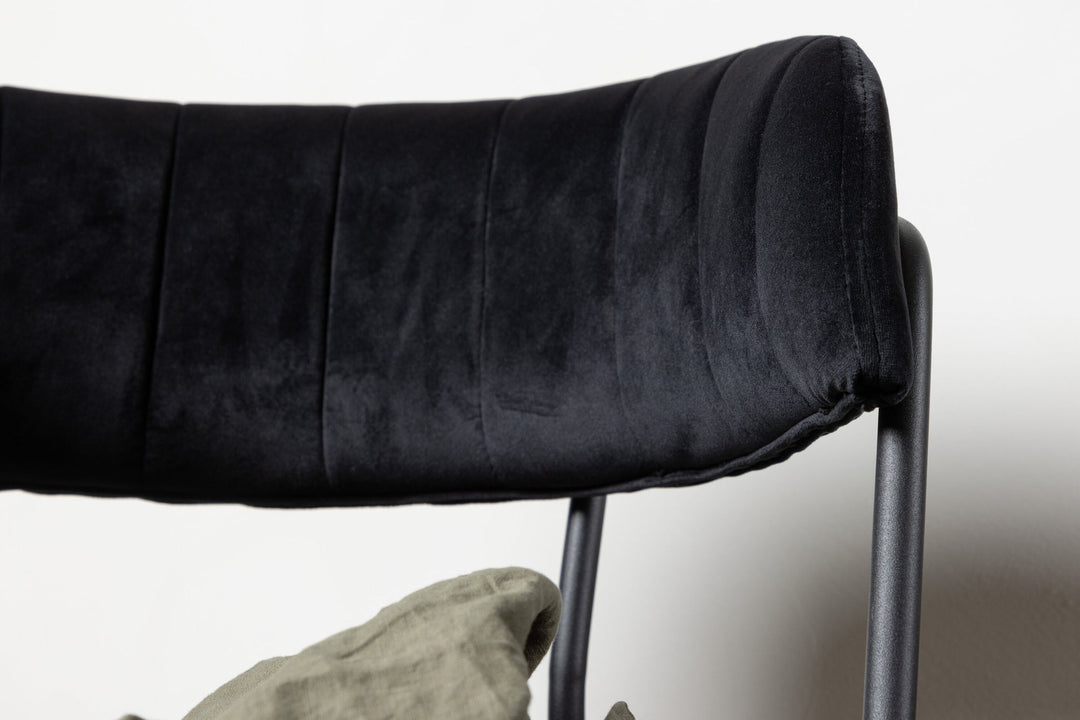 Venture Home Lui Bar Chair 2-pack - Black / Black PU