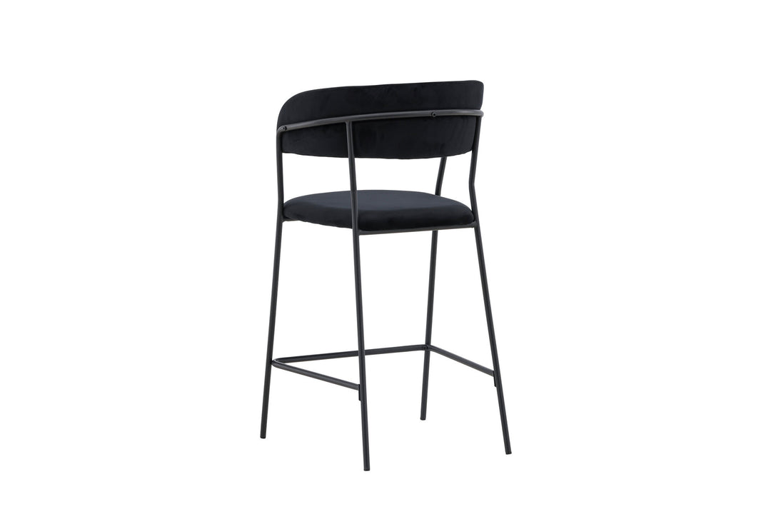 Venture Home Lui Bar Chair 2-pack - Black / Black PU