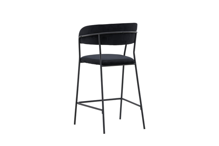 Venture Home Lui Bar Chair 2-pack - Black / Black PU