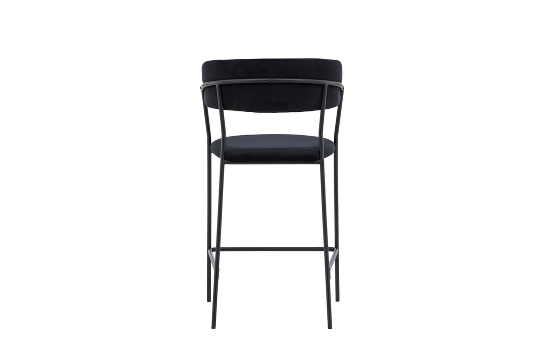 Venture Home Lui Bar Chair 2-pack - Black / Black PU