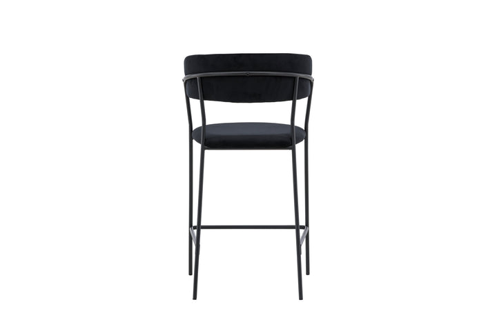 Venture Home Lui Bar Chair 2-pack - Black / Black PU