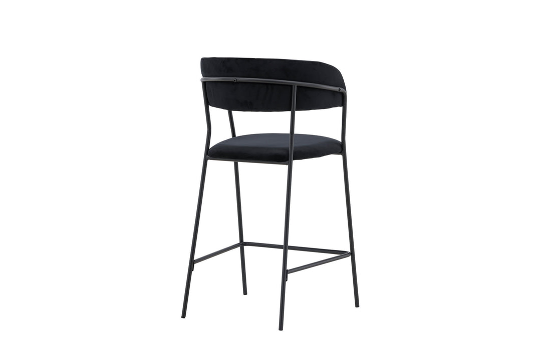 Venture Home Lui Bar Chair 2-pack - Black / Black PU