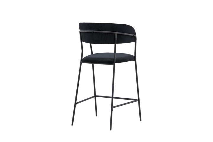 Venture Home Lui Bar Chair 2-pack - Black / Black PU