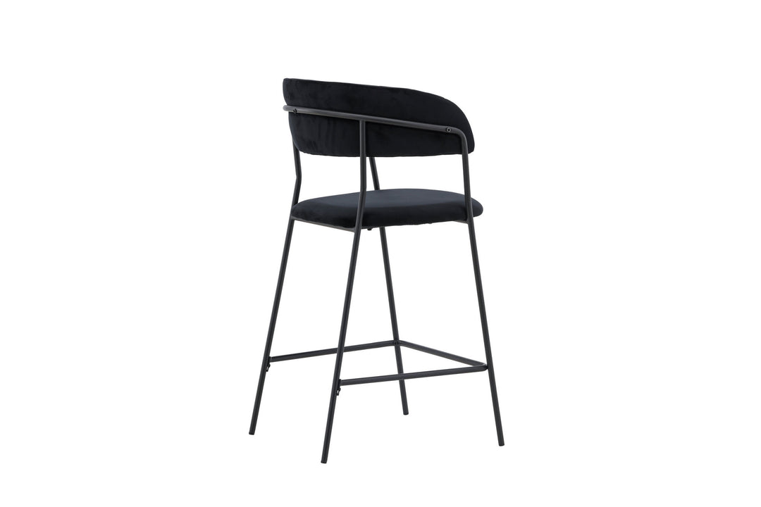 Venture Home Lui Bar Chair 2-pack - Black / Black PU