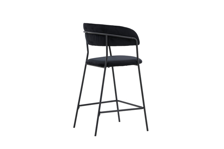 Venture Home Lui Bar Chair 2-pack - Black / Black PU