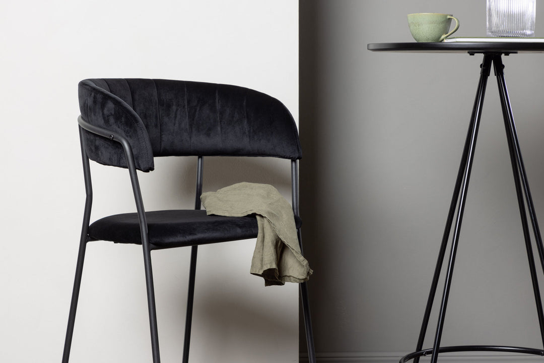 Venture Home Lui Bar Chair 2-pack - Black / Black PU