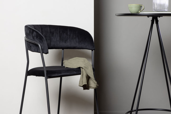 Venture Home Lui Bar Chair 2-pack - Black / Black PU