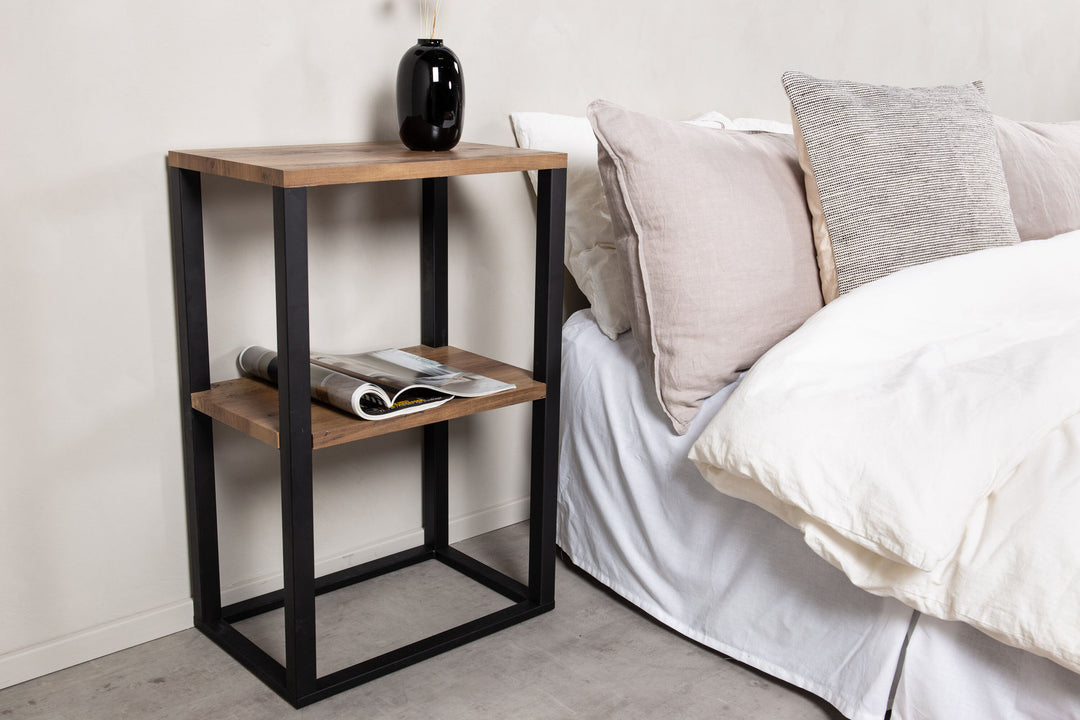 Venture Home Rise Bedside table - Black / Teak-Look 45*30*H70 (ersätter 19919-778)
