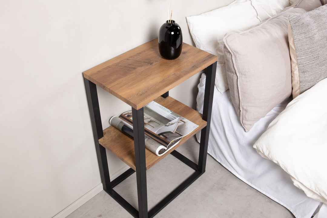Venture Home Rise Bedside table - Black / Teak-Look 45*30*H70 (ersätter 19919-778)