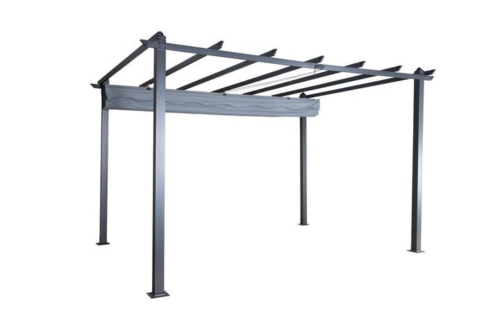 Venture Home Lazio Pergola - Black Alu / Grey Fabric