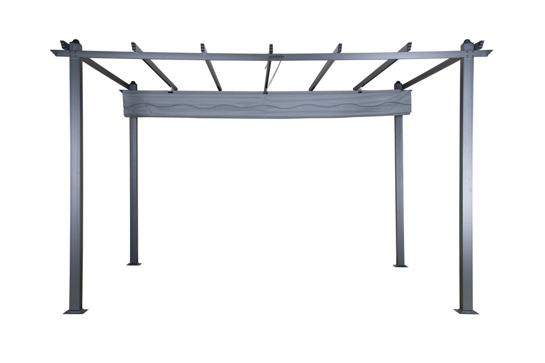 Venture Home Lazio Pergola - Black Alu / Grey Fabric