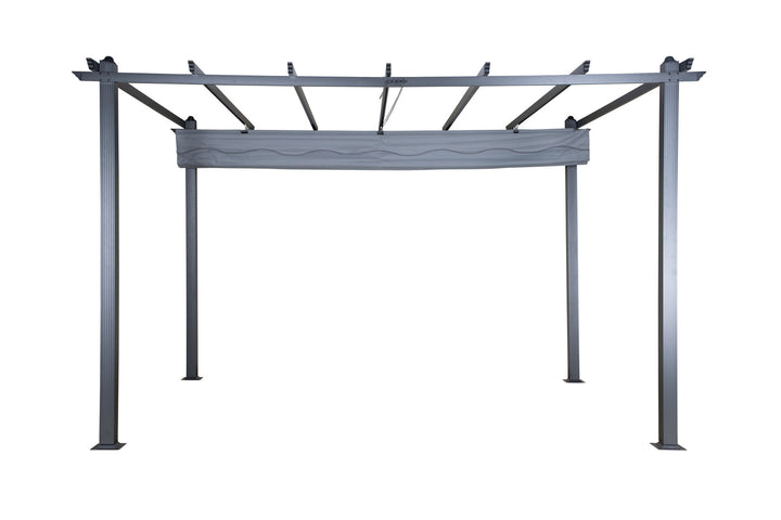 Venture Home Lazio Pergola - Black Alu / Grey Fabric