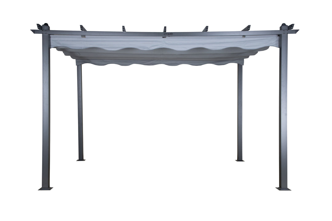 Venture Home Lazio Pergola - Black Alu / Grey Fabric