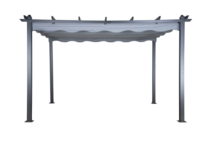 Venture Home Lazio Pergola - Black Alu / Grey Fabric