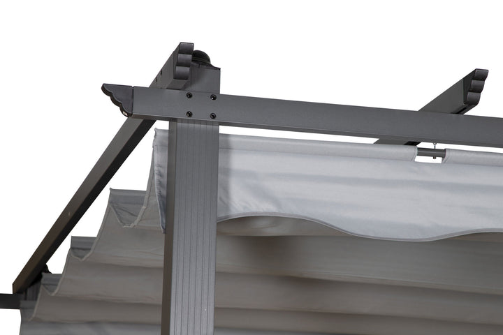 Venture Home Lazio Pergola - Black Alu / Grey Fabric
