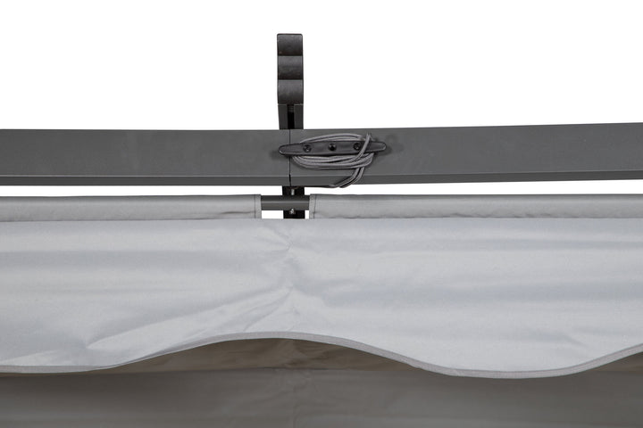 Venture Home Lazio Pergola - Black Alu / Grey Fabric