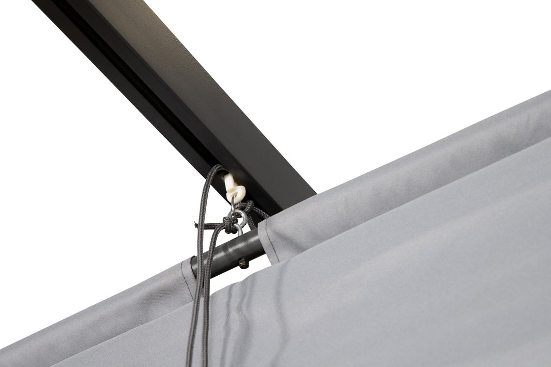 Venture Home Lazio Pergola - Black Alu / Grey Fabric