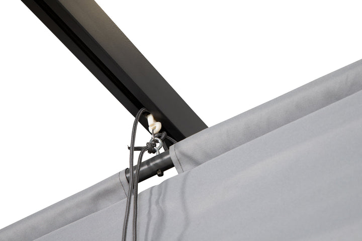 Venture Home Lazio Pergola - Black Alu / Grey Fabric