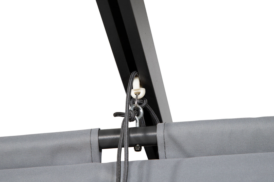 Venture Home Lazio Pergola - Black Alu / Grey Fabric
