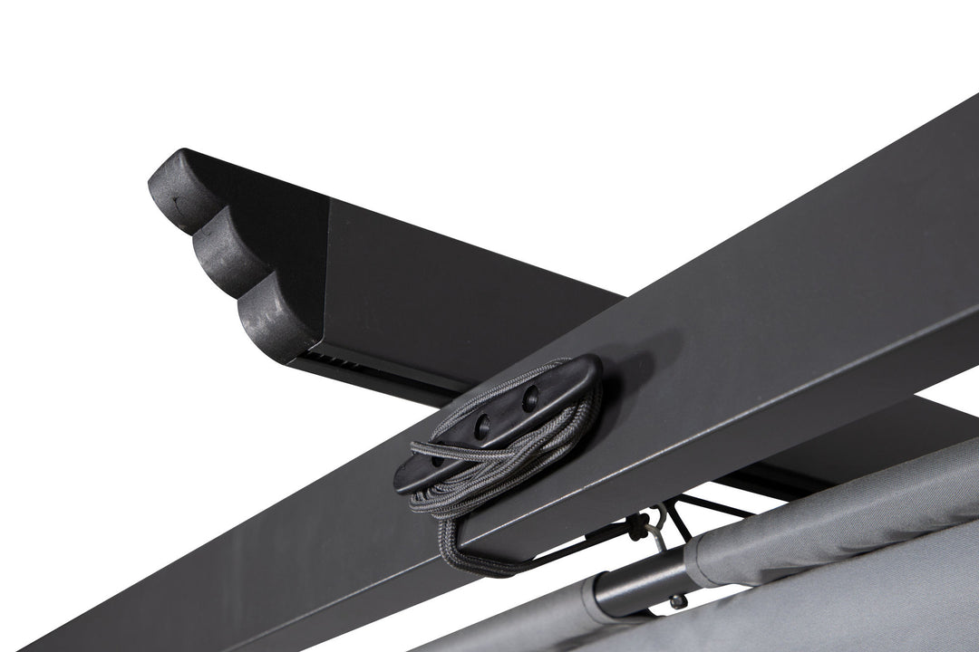 Venture Home Lazio Pergola - Black Alu / Grey Fabric