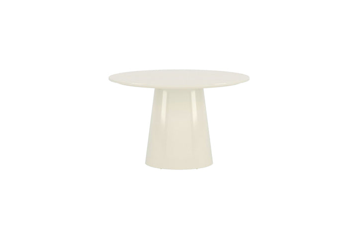 Venture Home Lanzo Dining Table ø120 - Glossy Beige