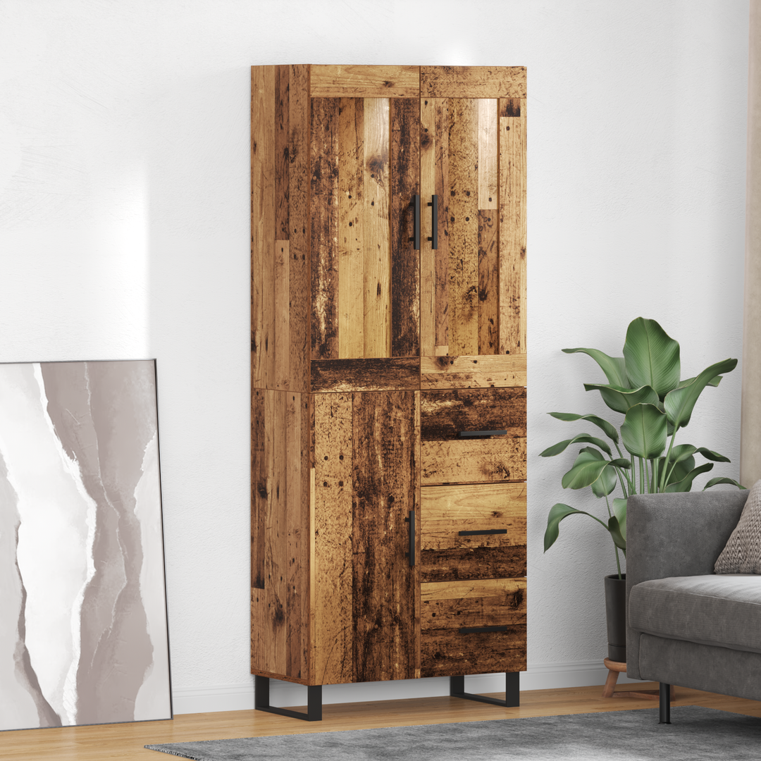 Highboard Gammelt træ 69,5 x 34 x 180 cm Konstrueret træ