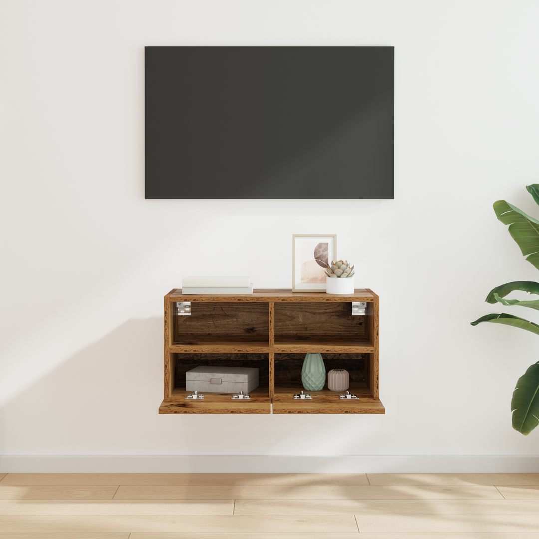 TV vægskab Gammelt træ 60 x 30 x 30 cm Konstrueret træ